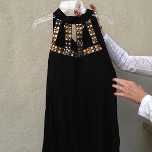 Black halter style top